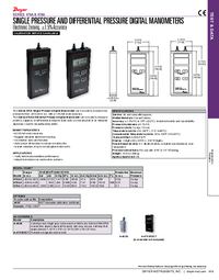 Thumbnail of document Data Sheet - 476A/478A Single and Differential Pressure Digital Manometer
